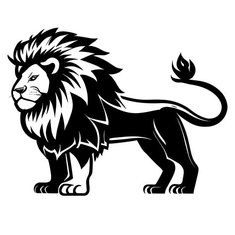 lion clipart black and white|lion illustration black and white.